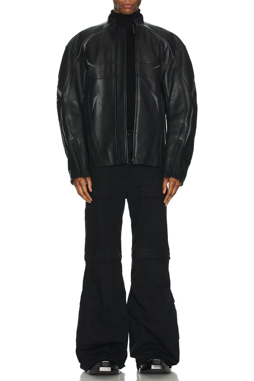 Balenciaga o1bcso1str1025 Unity Sports Icon Racing Jacket in Black Size US S / EU 44-46 / 1 - 6 Thumbnail