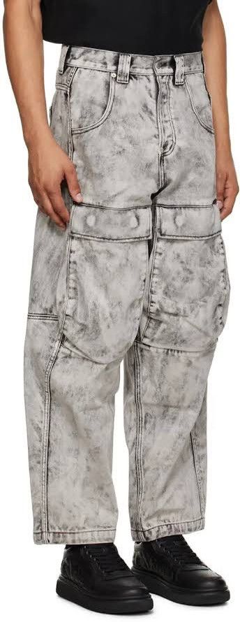 Alexander Wang Alexander Wang Leather Dye Denim Cargo Jean Pants Balenciaga Size US 36 / EU 52 - 6 Thumbnail