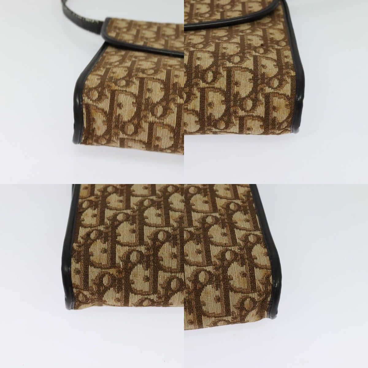 Dior DIOR Trotter Canvas Shoulder Bag Brown Gold Size ONE SIZE - 10 Thumbnail