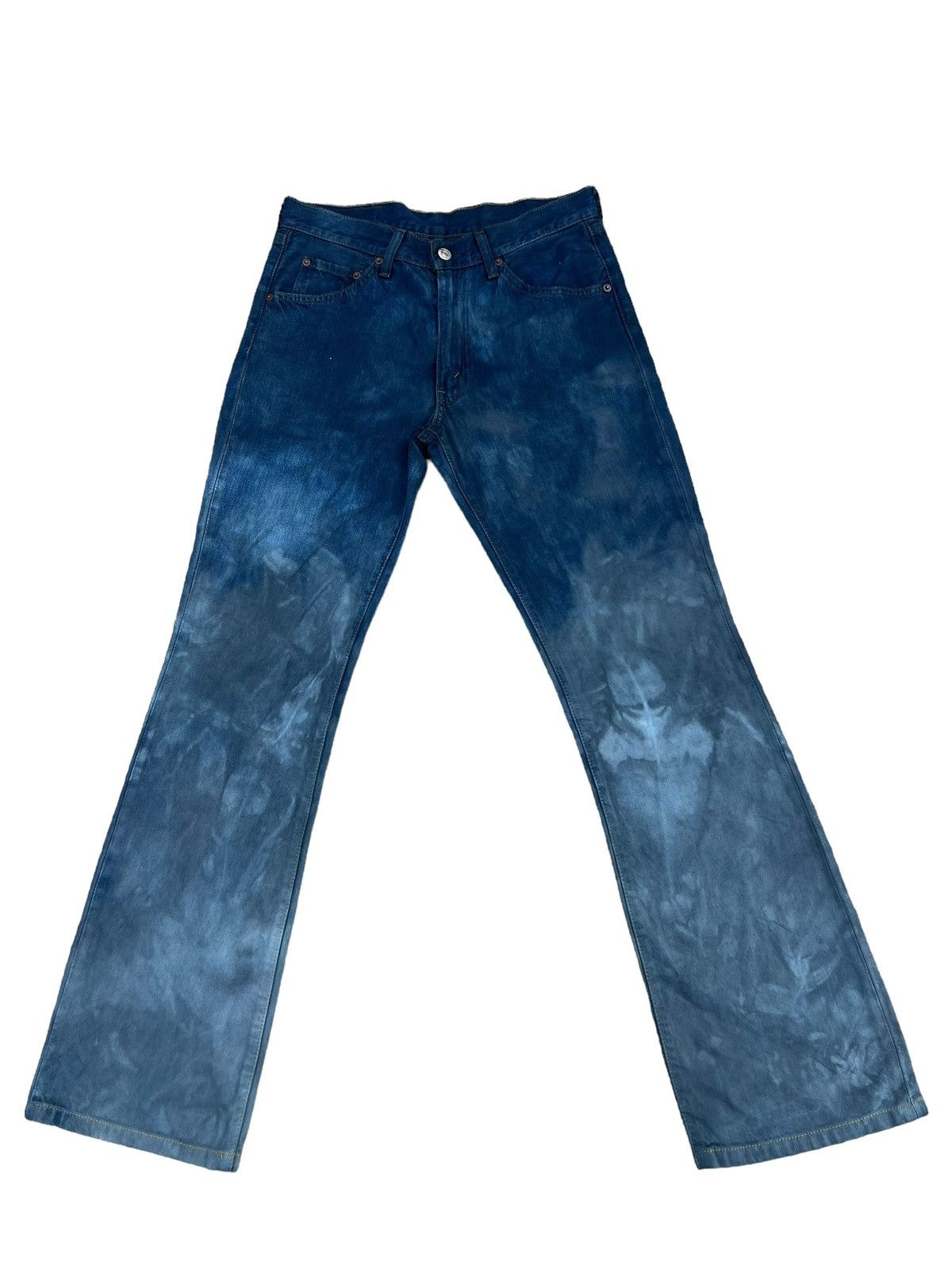 image of Levis x Vintage 2007 Levi’S 517 Bleached Waxed Denim Bootcut Jeans, Men's (Size 30)