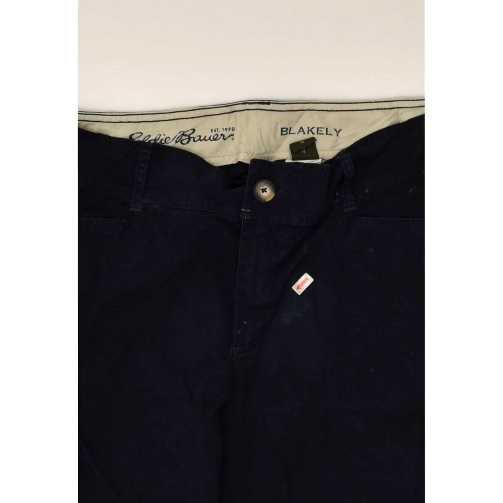 Eddie Bauer EDDIE BAUER Womens Capri Trousers Slim Navy Blue W34 L20 US 12 Large Size 36" / US 14 / IT 50 - 3 Thumbnail