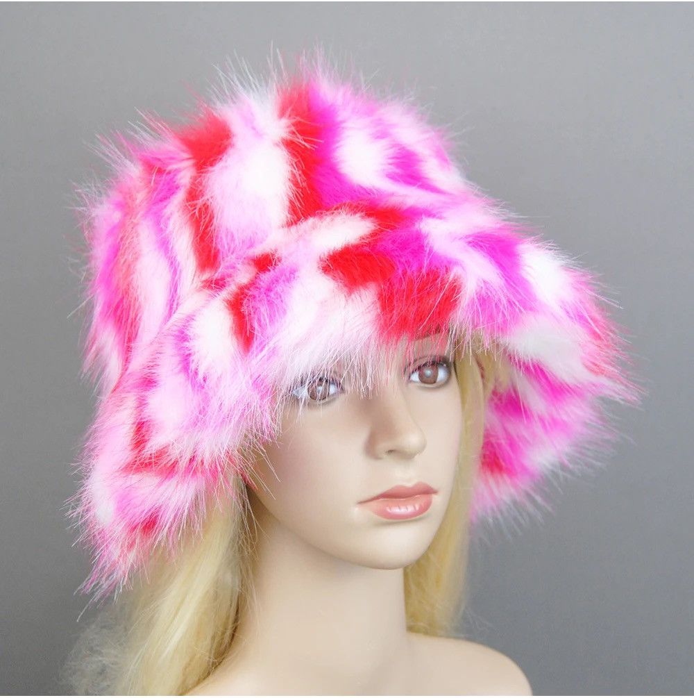 Soft Faux Fox Fur Beanies Hat