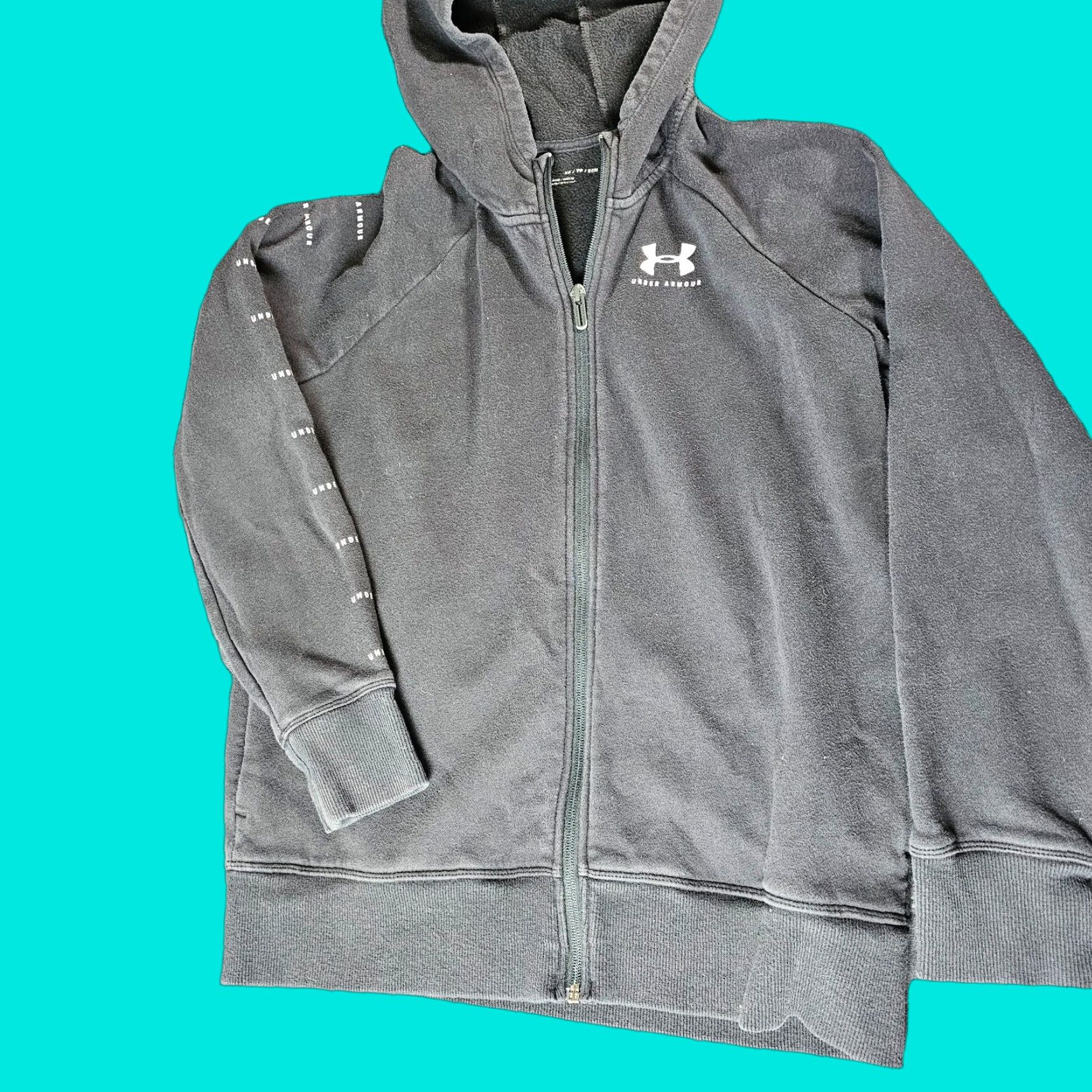 Under Armour VINTAGE Under Armour Hoodie Casual Full Zip Microfiber Men’s XS Black Loose Size US XS / EU 42 / 0 - 1 Thumbnail