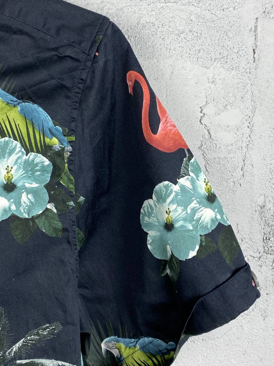 Ted Baker TED BAKER Short Sleeve Men's Shirt Flower Print Size US XL / EU 56 / 4 - 6 Thumbnail