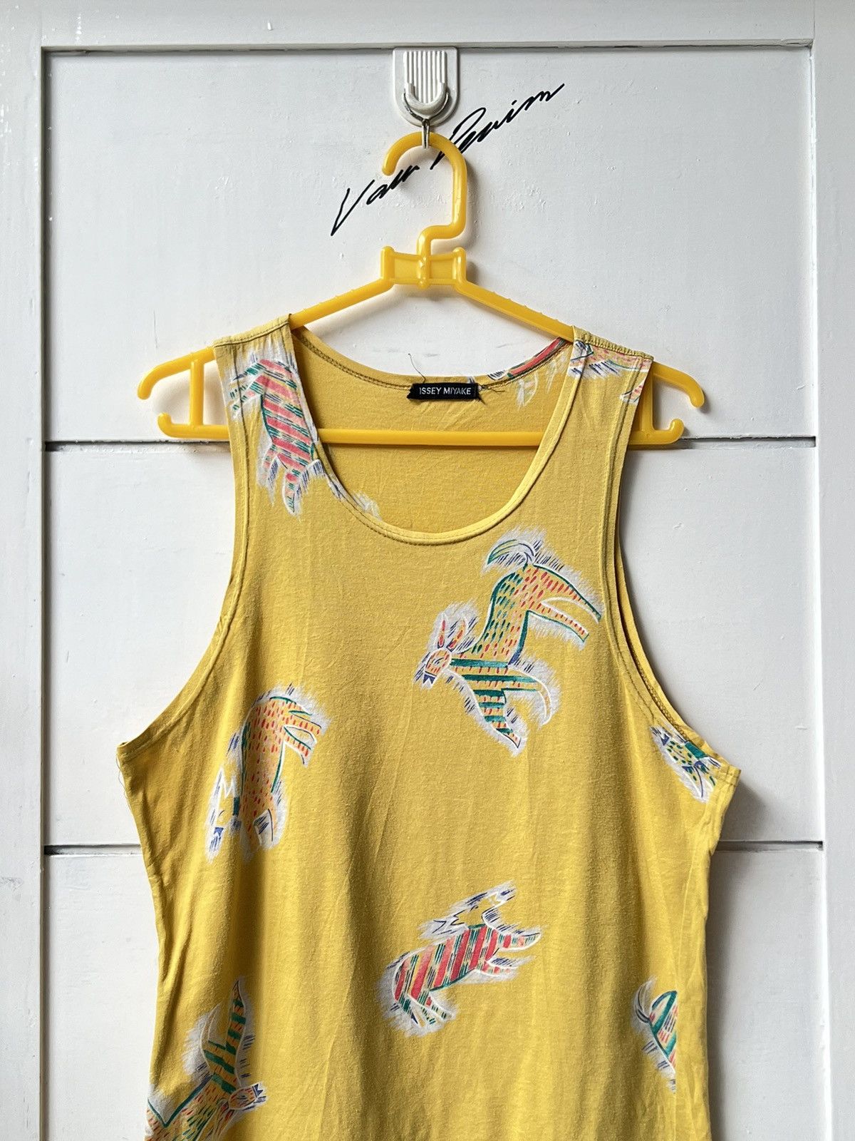 Issey Miyake ISSEY MIYAKE Yellow Tank Top Animal Print Size US XS / EU 42 / 0 - 2 Thumbnail