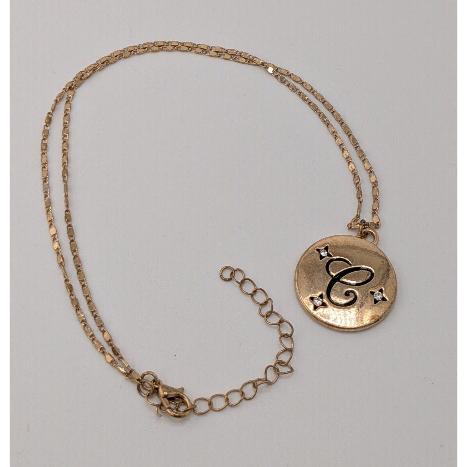 Other Elegant Glam Cursive Letter C Initial Necklace With Rhinesto Size ONE SIZE - 5 Thumbnail