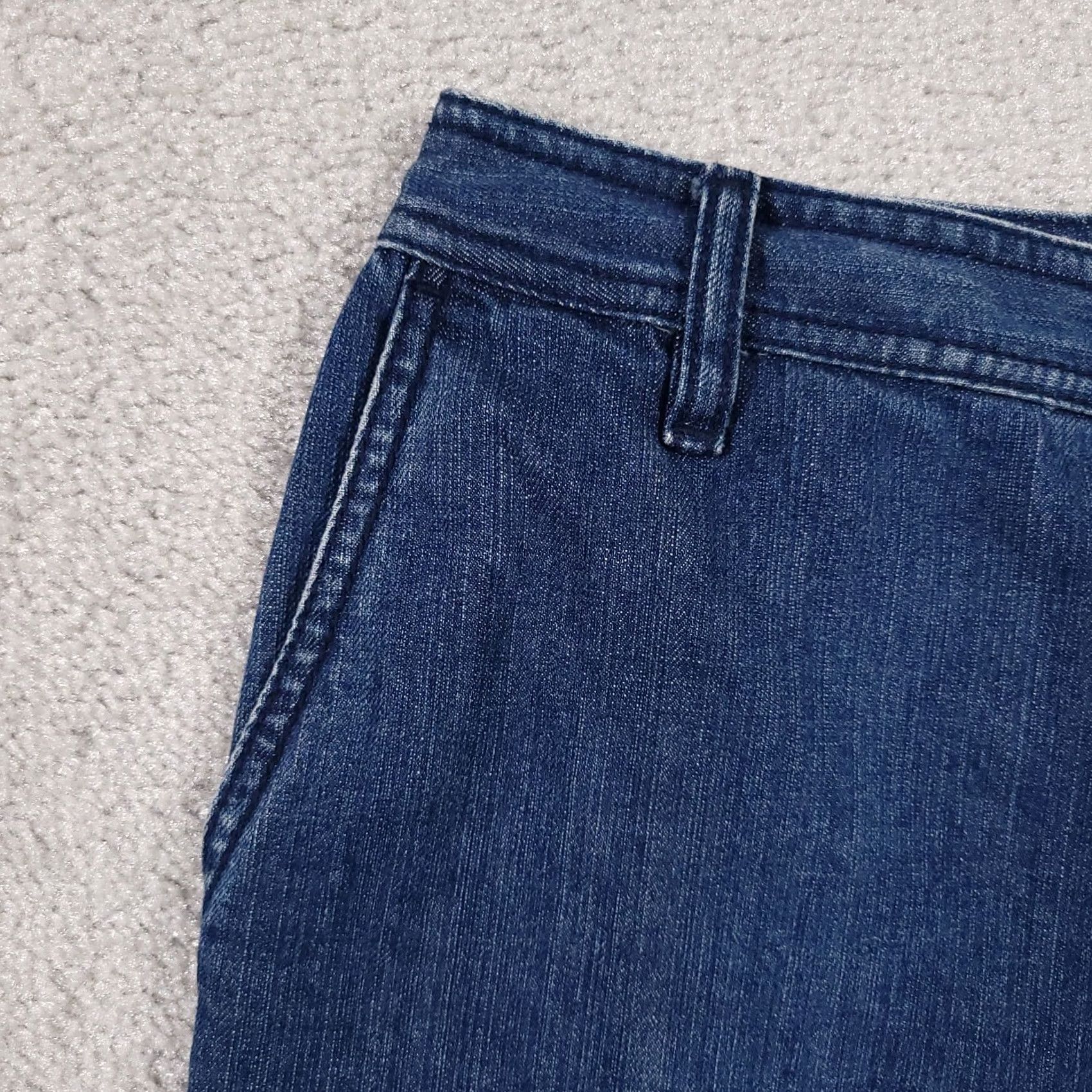 Liz Claiborne Liz Claiborne Audra Blue Denim Cropped Capri Jeans Women's 10 Jeans Girl/Mens Size 32" / US 10 / IT 46 - 5 Thumbnail