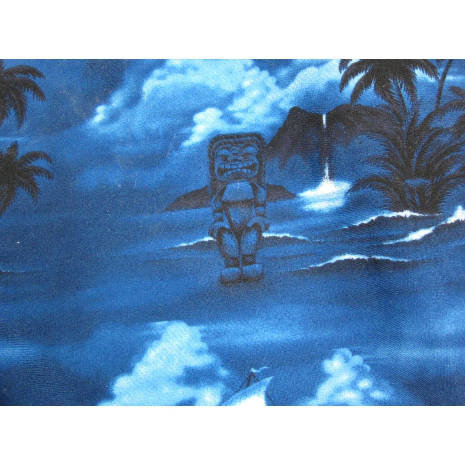 Vintage VINTAGE ODO Shirt Mens M Blue Hawaiian Floral 90s Button-Up Short Sleeve Collared Polyester Summer Size US M / EU 48-50 / 2 - 4 Thumbnail