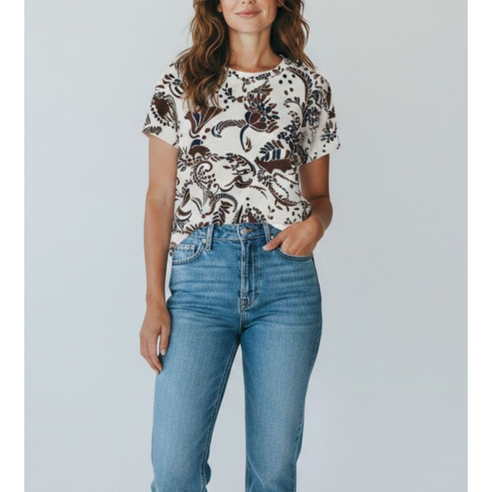 ME+EM NWoT ME+EM 100% Cotton Slub Jersey Box Tee Size 6 $125 Size M / US 6-8 / IT 42-44 - 1 Thumbnail