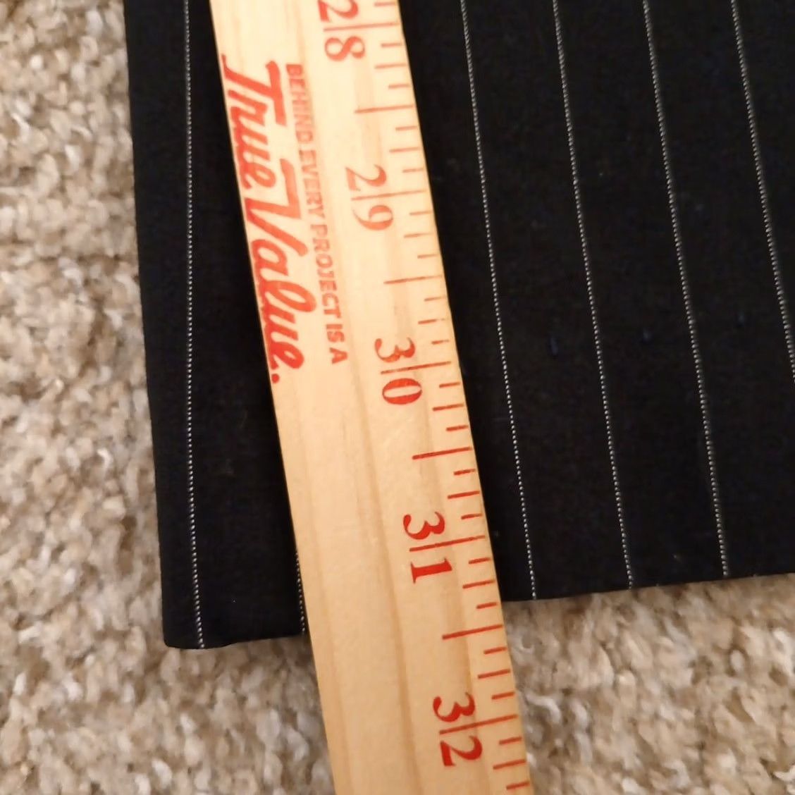 Vintage Apostrophe Dress Pants Womens Size 14 Black Striped 34x31 Mid Rise Stretch Flat Front Pants Women Size 36" / US 14 / IT 50 - 7 Thumbnail