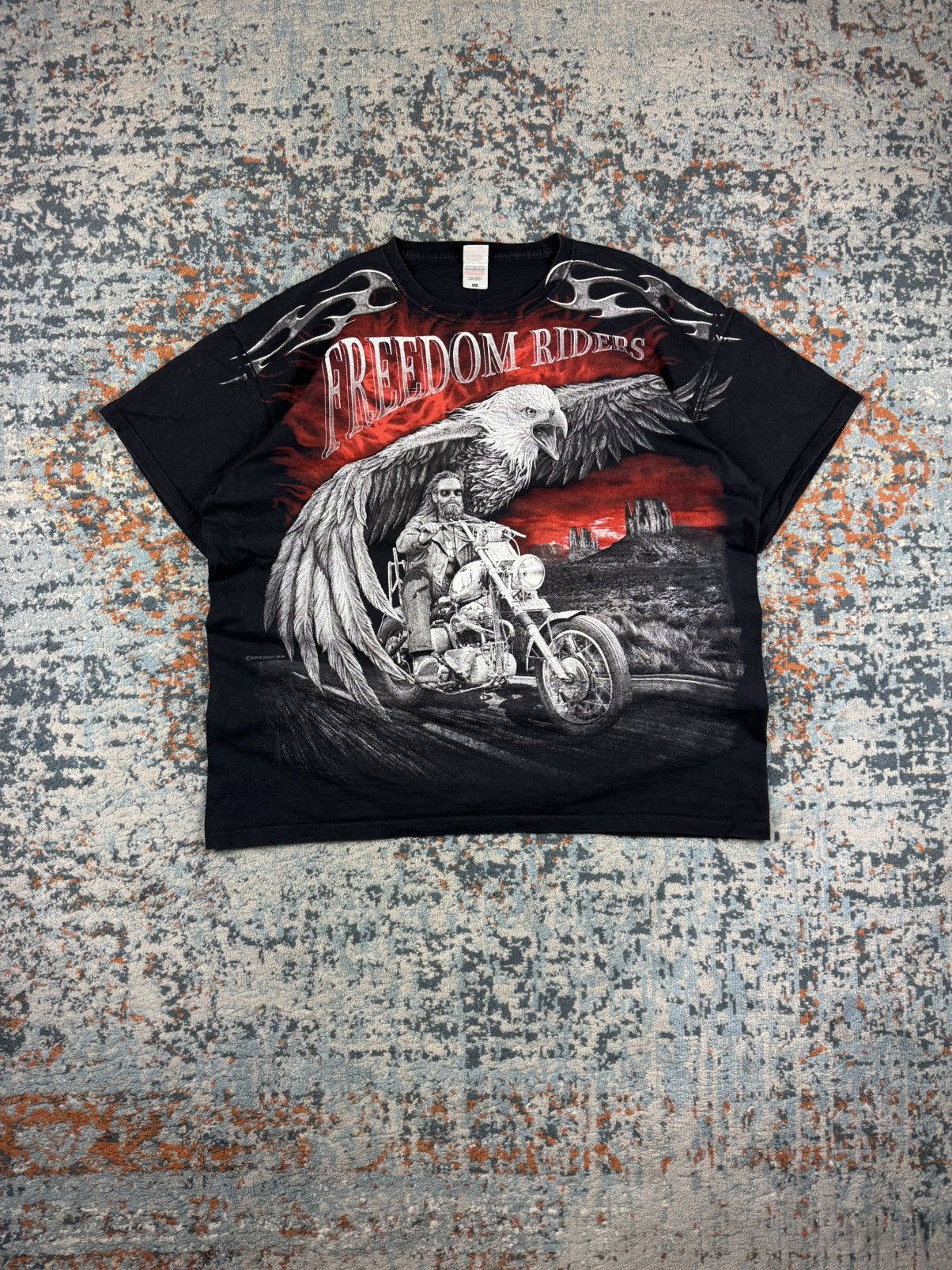 Vintage × West Coast Choppers Vintage Y2K Freedom riders Route 66 all over print tee Size US XXL / EU 58 / 5 - 1 Thumbnail