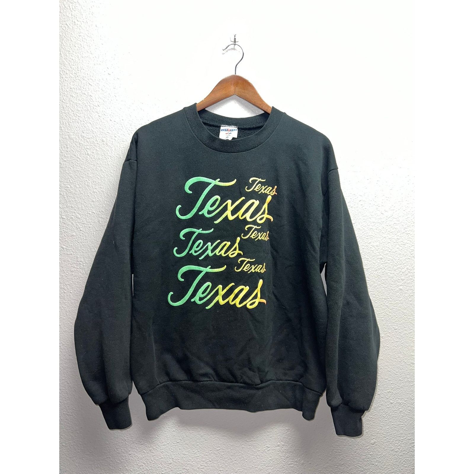 Jerzees Vintage Texas Sweatshirt Crewneck State Gradient 90s 1990s L Size US L / EU 52-54 / 3 - 1 Thumbnail