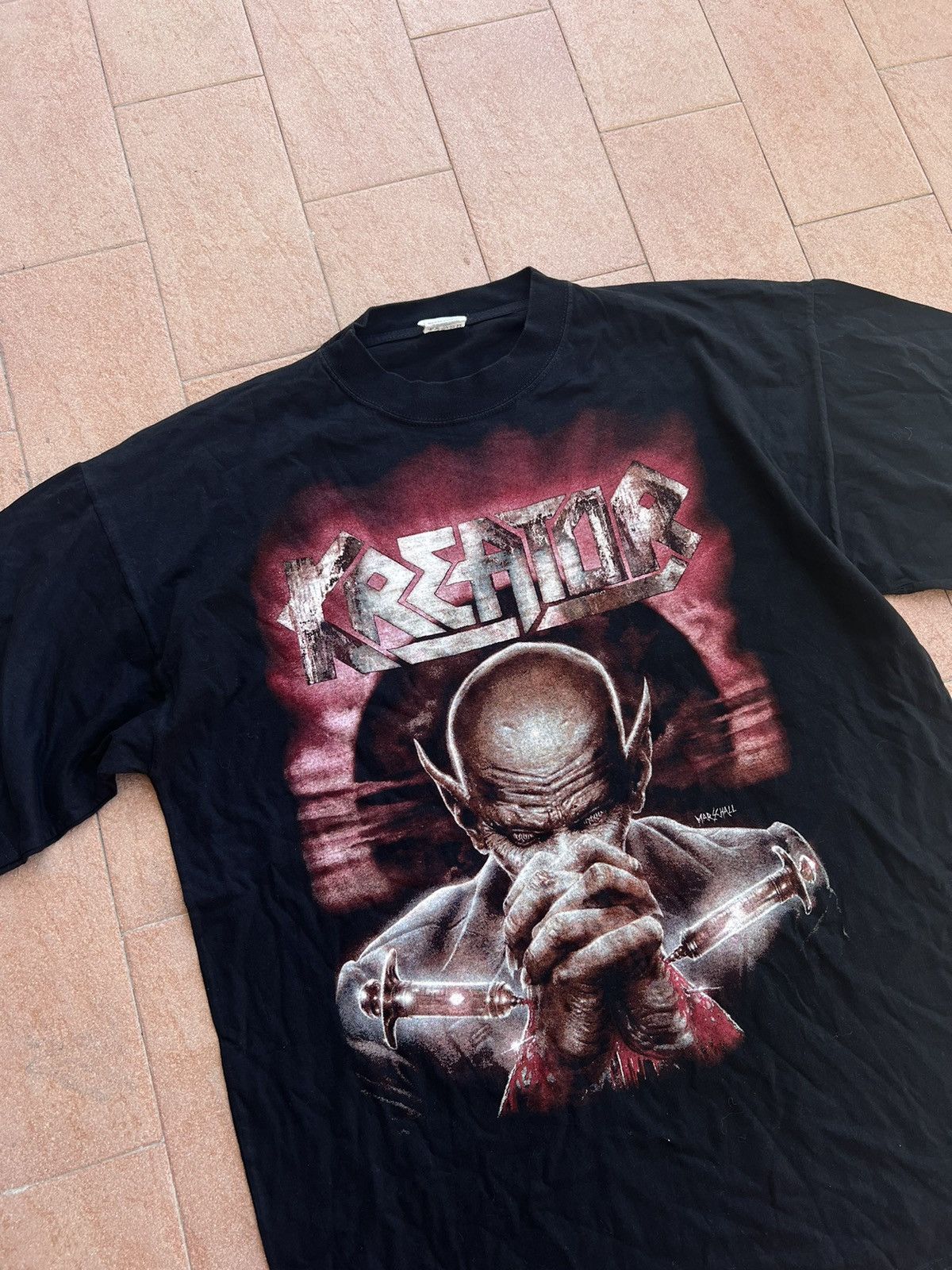 Band Tees × Vintage Vintage 90s Kreator 1997 Outcast Tour Tee Size US XL / EU 56 / 4 - 3 Thumbnail