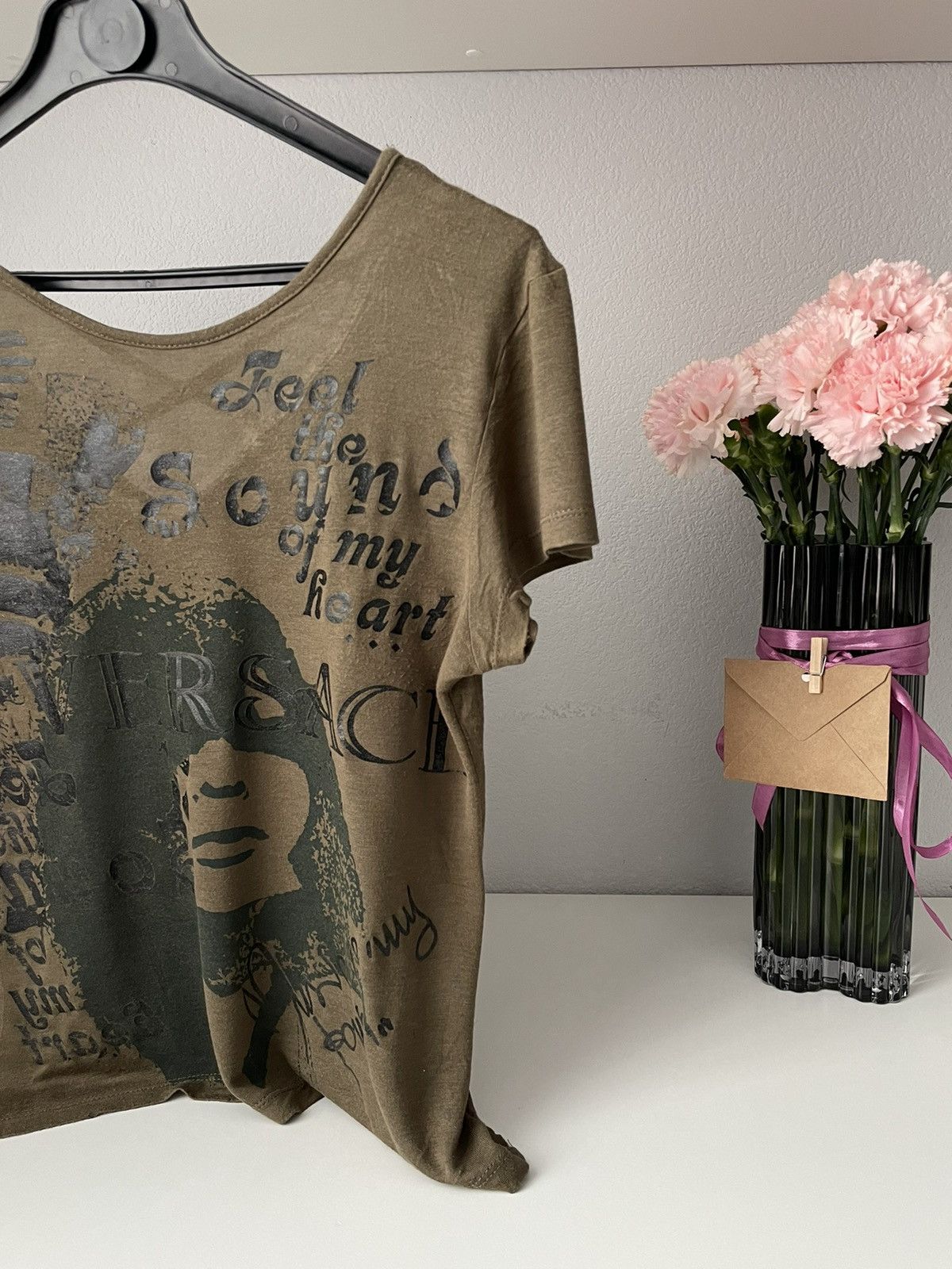 Versace × Vintage Versace 1996 “Feel The Sound Of My Heart” Tank Top Archive Size M / US 6-8 / IT 42-44 - 6 Thumbnail