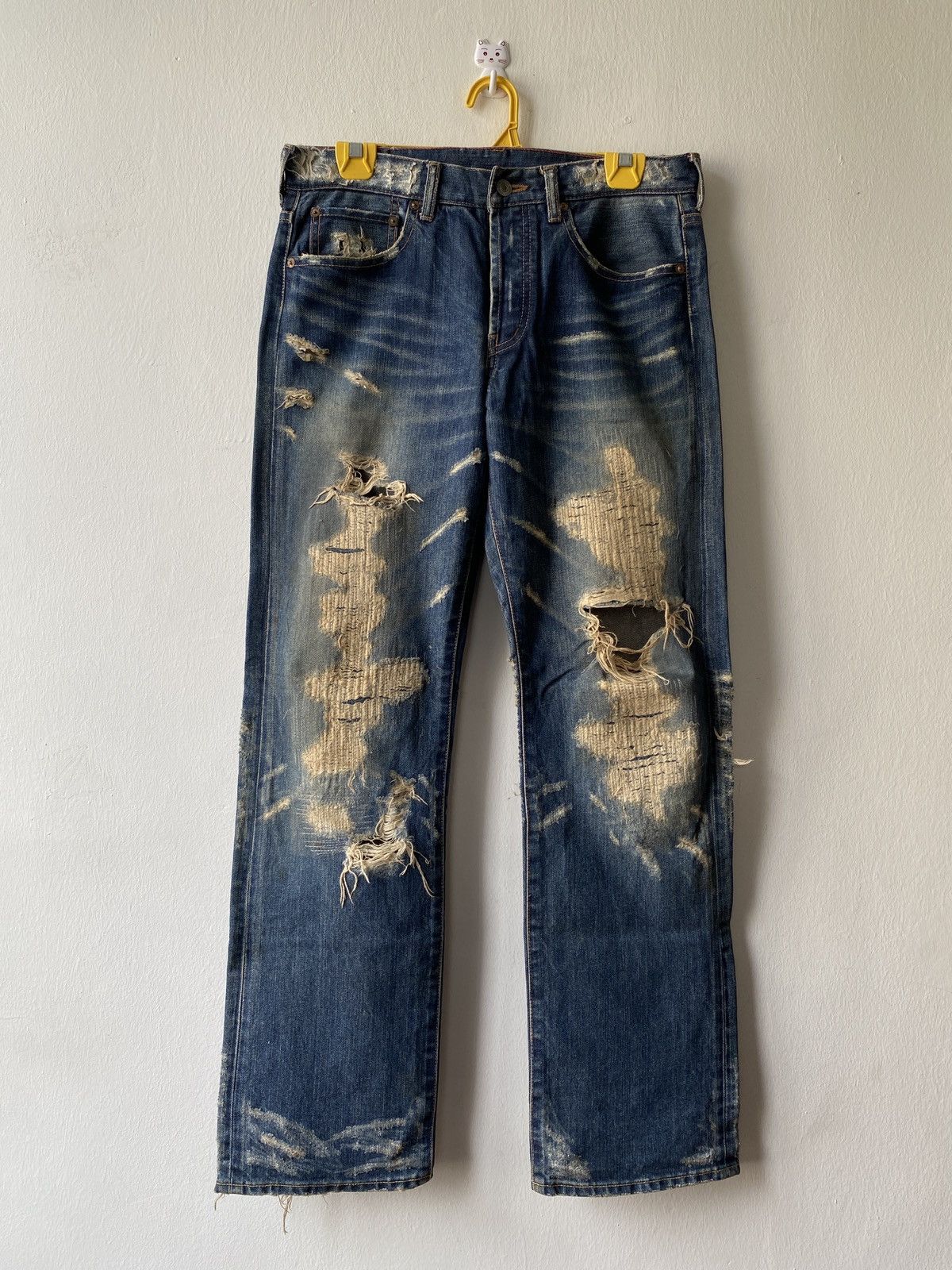 Japanese Brand Japanese Brand Made In Heaven Distressed Denim Size US 30 / EU 46 - 1 Thumbnail