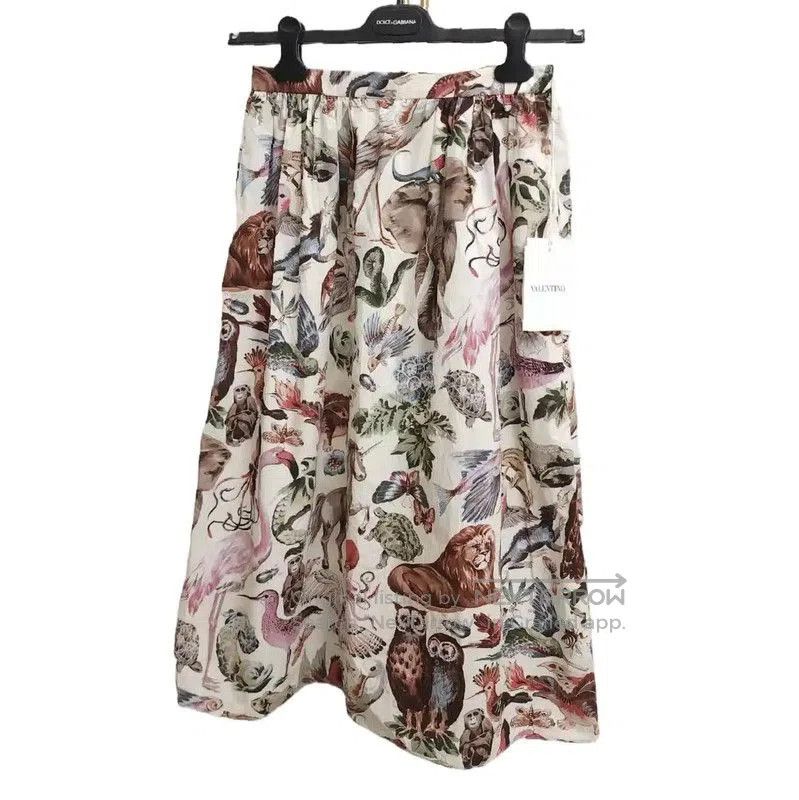 Valentino Valentino Colorful Cotton Printed Midi Skirt . Size 23" - 2 Thumbnail