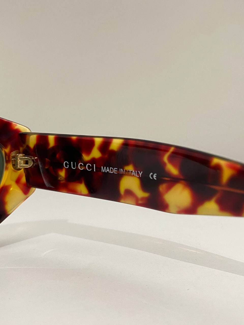 Gucci Gucci GG Gold Logo Leopard Retro Oval Vintage Sunglasses Y2K Size ONE SIZE - 12 Thumbnail