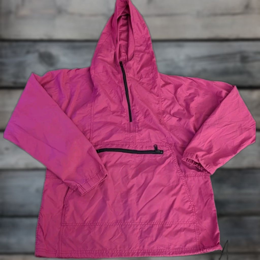Pinko VINTAGE LL Bean Pullover Jacket Womens Medium Pink Nylon Anorak Windbreaker 1990s Made In USA Size M / US 6-8 / IT 42-44 - 1 Thumbnail