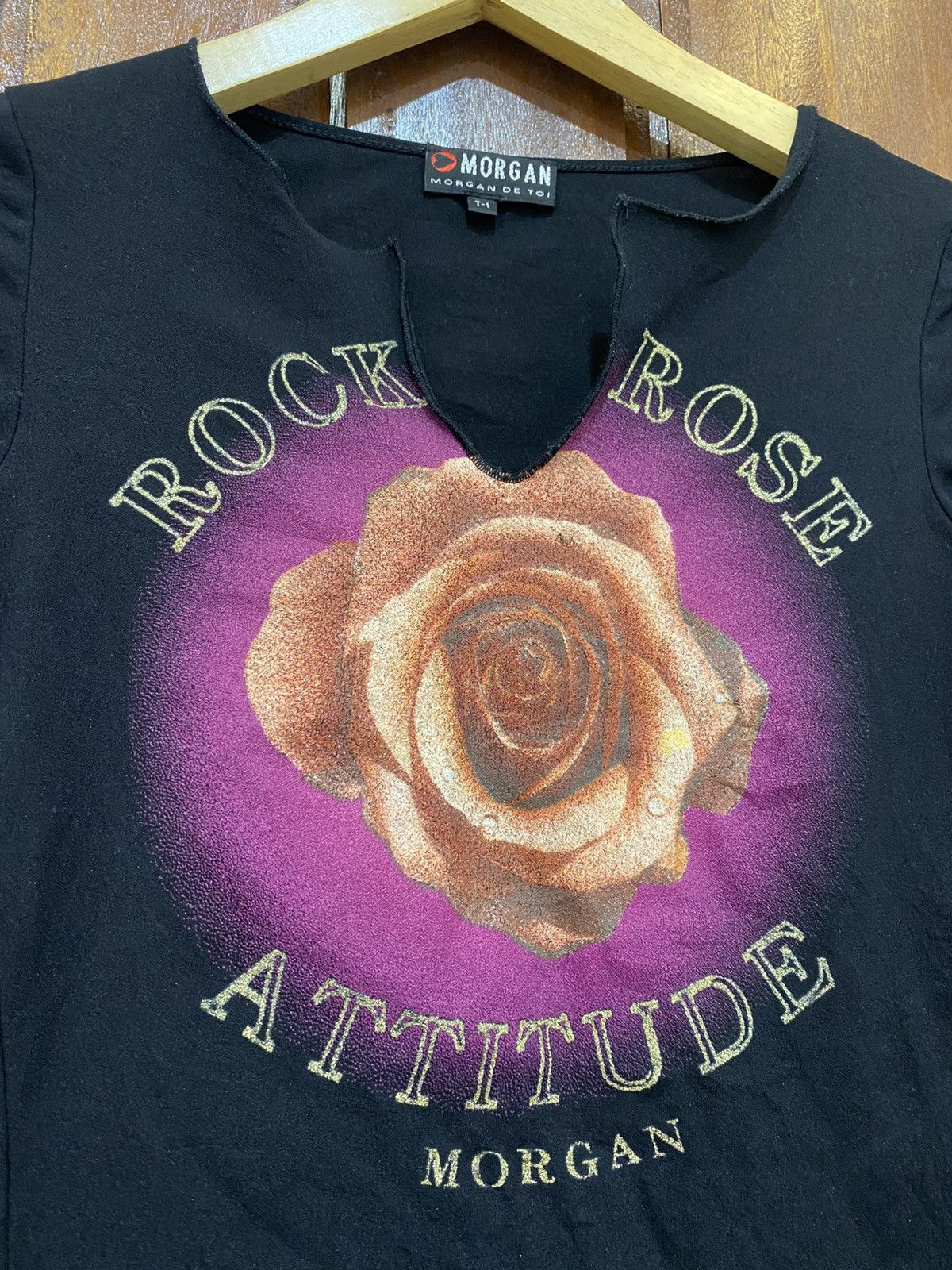 Morgan De Toi Morgan de Toi Rock Rose Meshtop Rare Copcopine Jpg Size S / US 4 / IT 40 - 2 Thumbnail