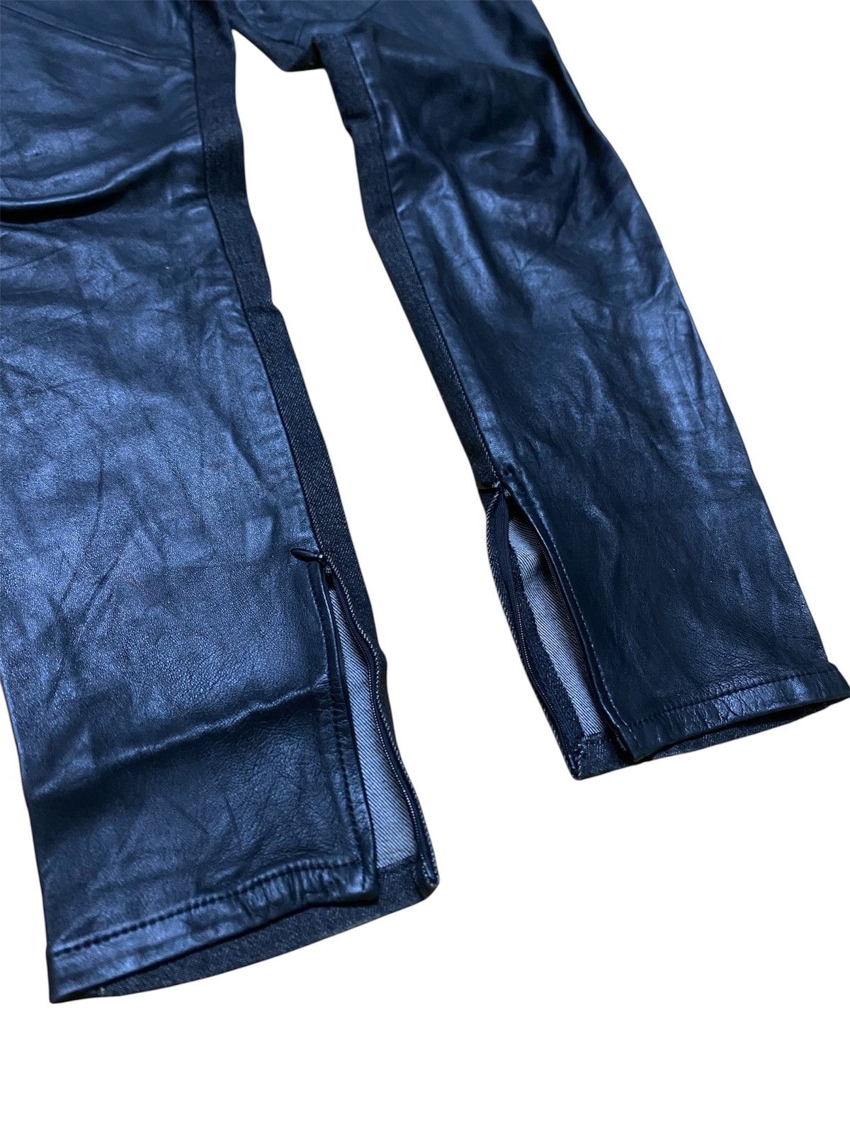 Other Vintage Luna Mattino Half Leather Jeans Size 27" / US 4 / IT 40 - 9 Thumbnail