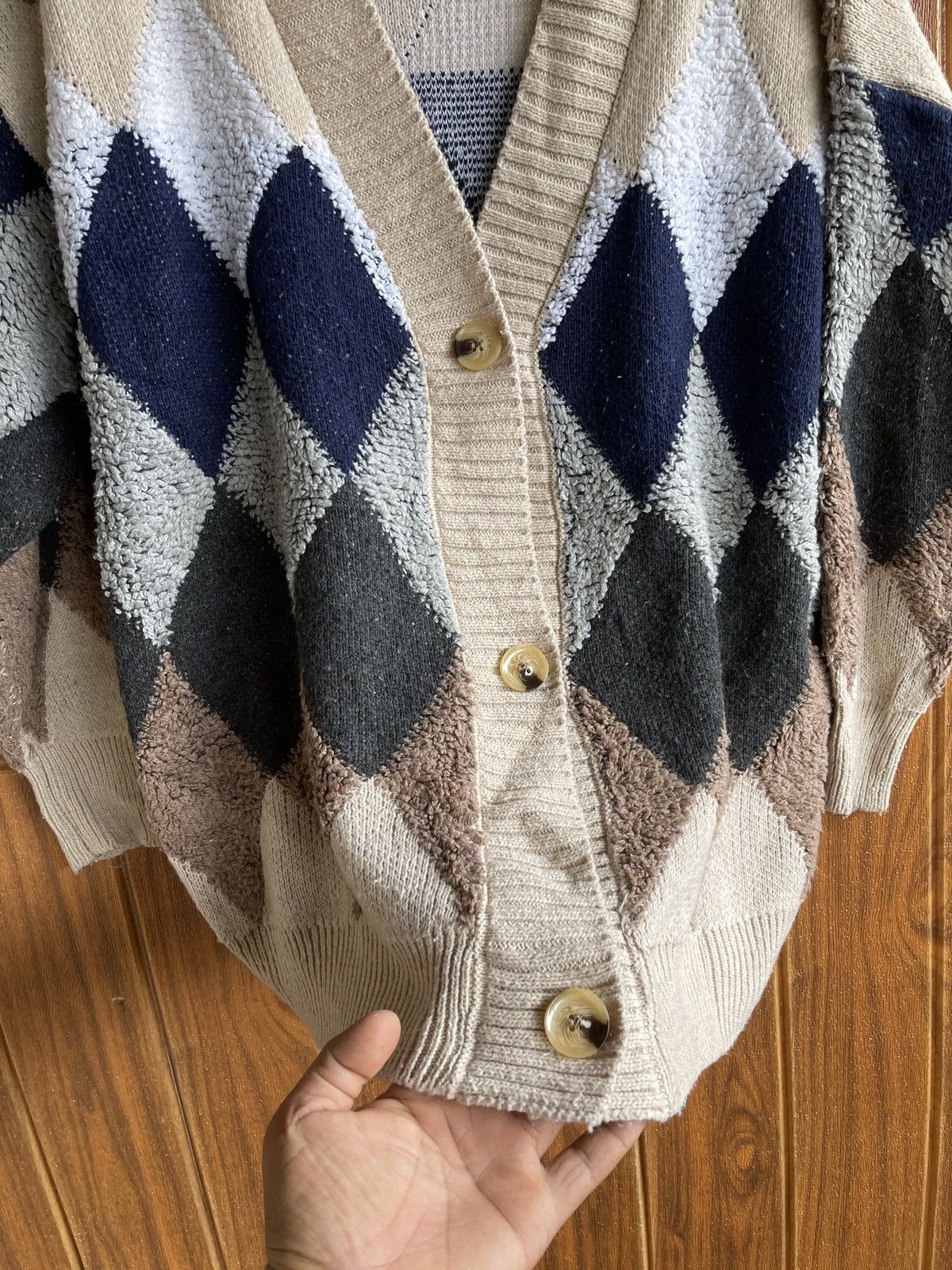 Aran Isles Knitwear × Japanese Brand Last Drop🔥Rare🔥Kurt Cobain Cardigan Knitwear Nice Colour Size US XL / EU 56 / 4 - 6 Thumbnail