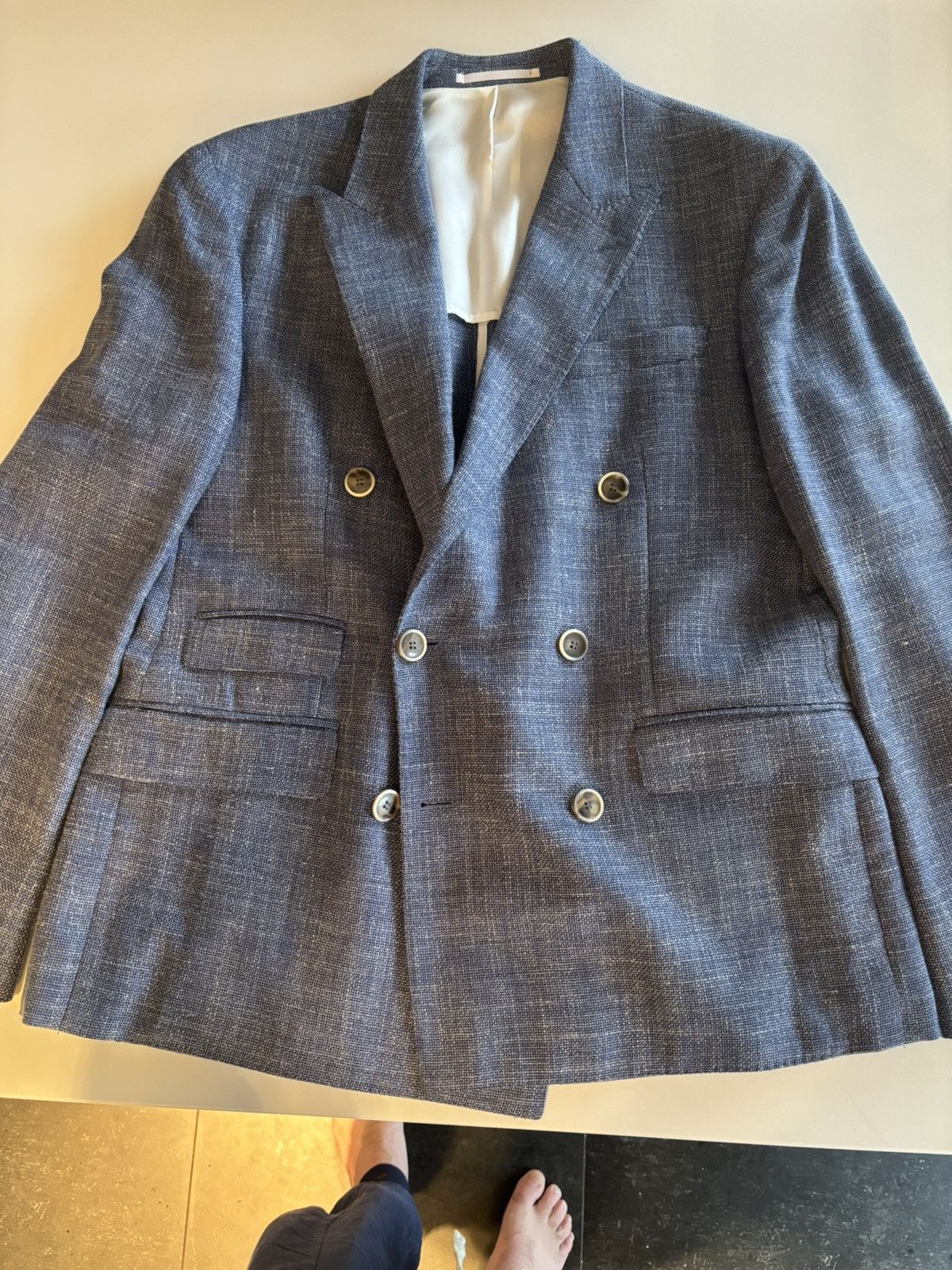 Hackett Astonishing lightly woven double breasted light blazer Size 42R - 3 Thumbnail