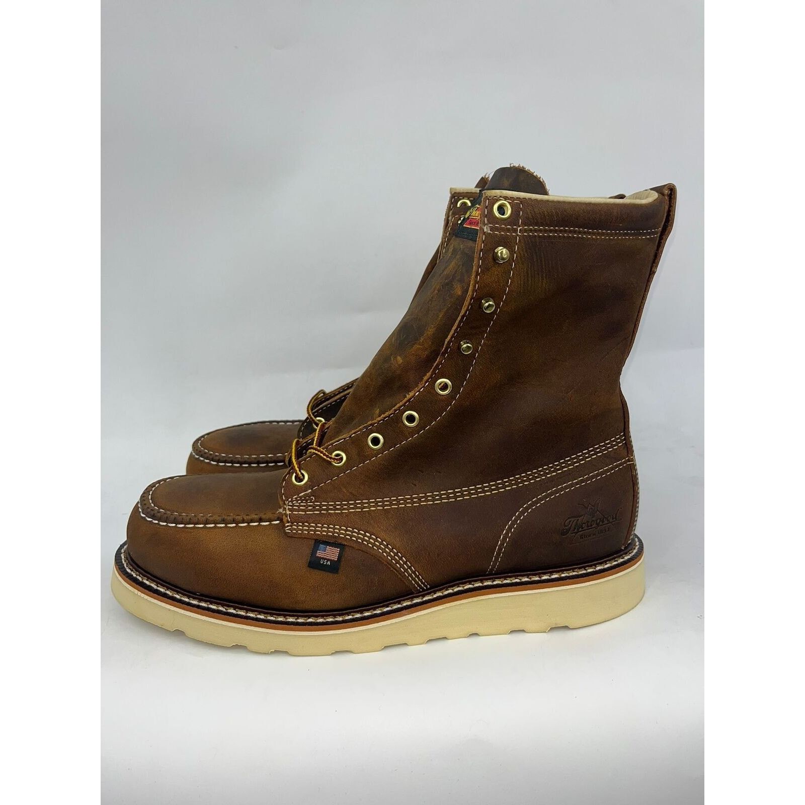 Merrell Thorogood Men's 8" Steel Toe Wedge Work Boots Size 11D Size US 11 / EU 44 - 4 Thumbnail