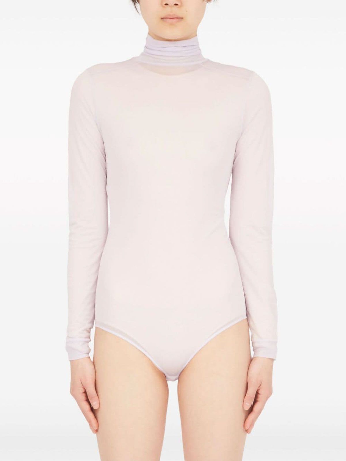 Maison Margiela o1w1db11225 Viscose Jersey Bodysuit in Violet Size L / US 10 / IT 46 - 2 Thumbnail