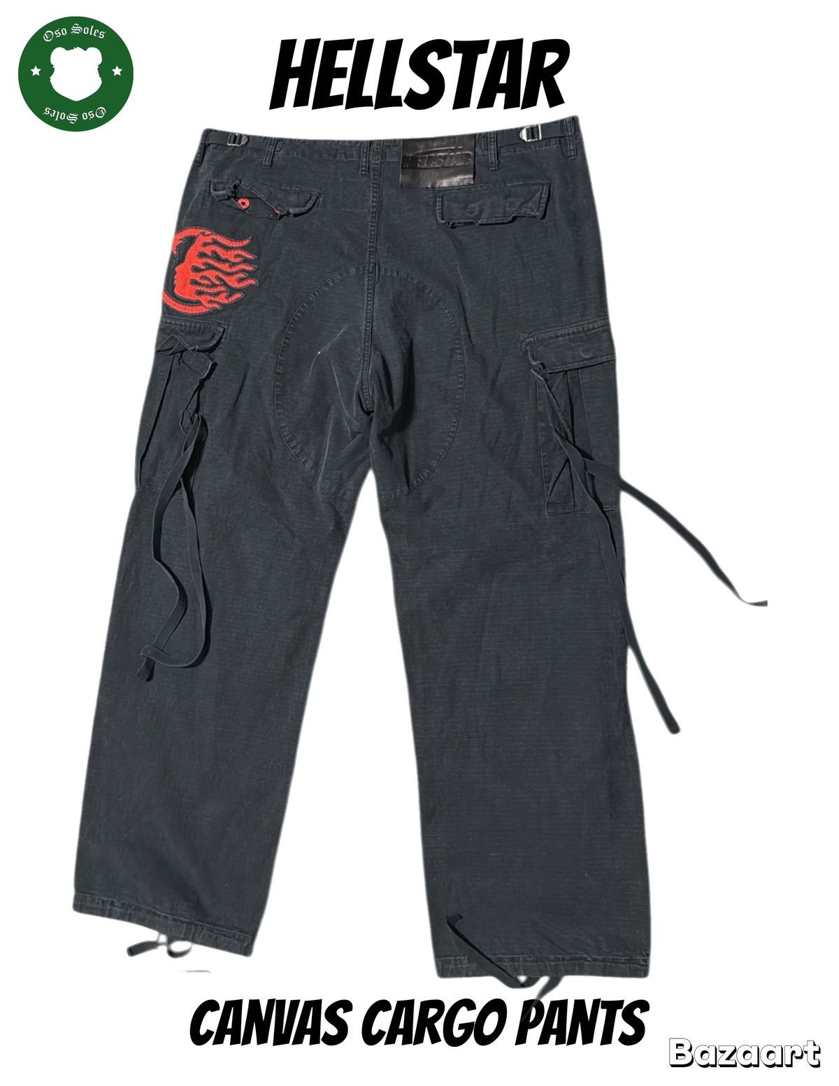 HELLSTAR Hellstar Canvas Cargo Pants XXL Size US 38 / EU 54 - 5 Thumbnail