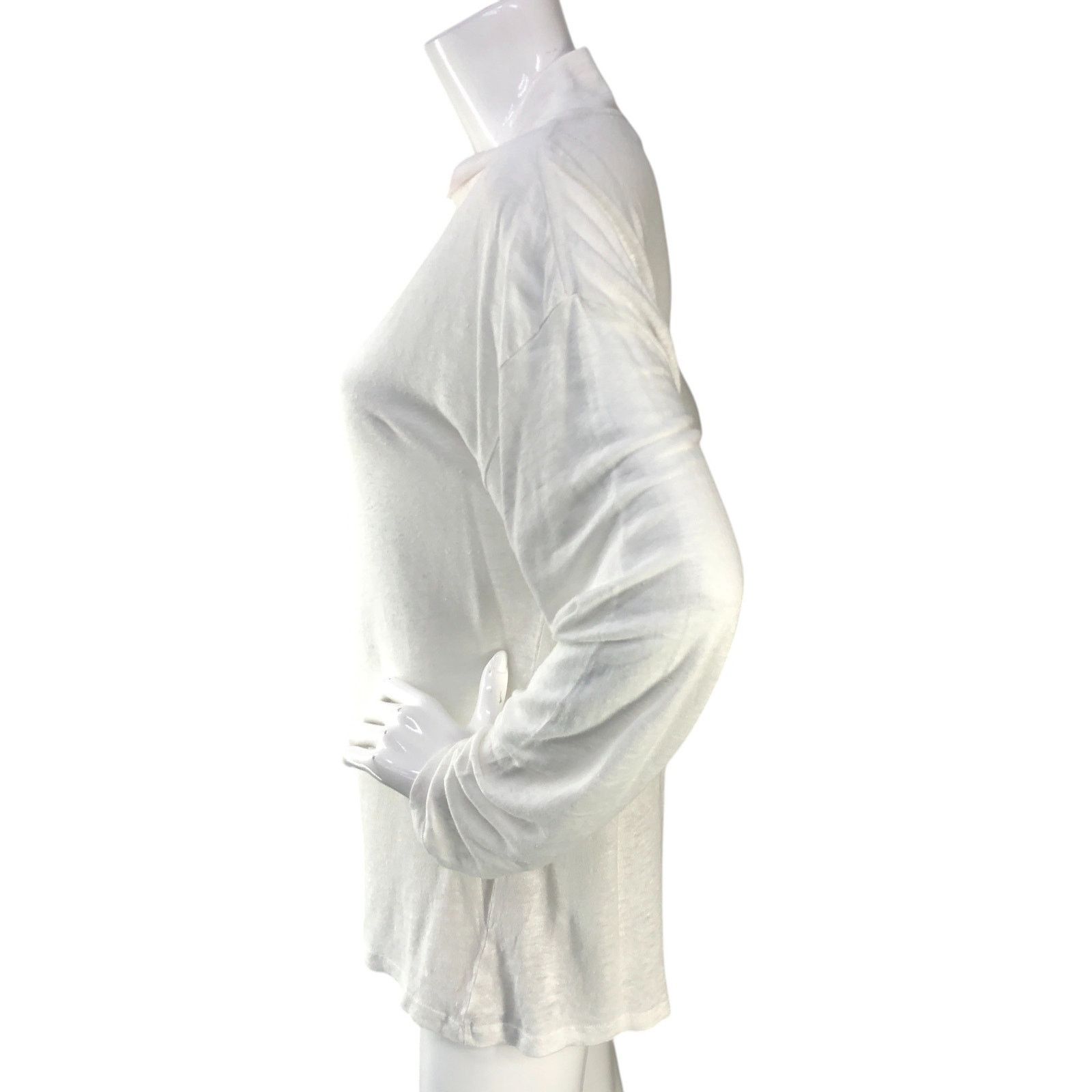 Iro IRO Paris Size S Tunic Top Cowl Neck Long Sleeve Linen White Size S / US 4 / IT 40 - 5 Thumbnail