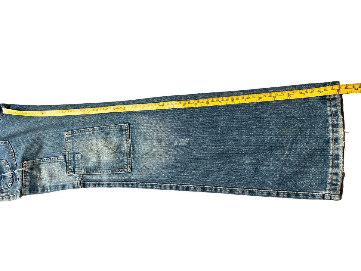 Japanese Brand Vintage Japanese Distressed Patchwork Lowrise Jeans 31x31 Size 31" - 11 Thumbnail