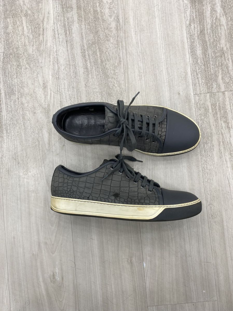 Lanvin Lanvin croco embossed leather men sneakers Size US 10.5 / EU 43-44 - 3 Thumbnail