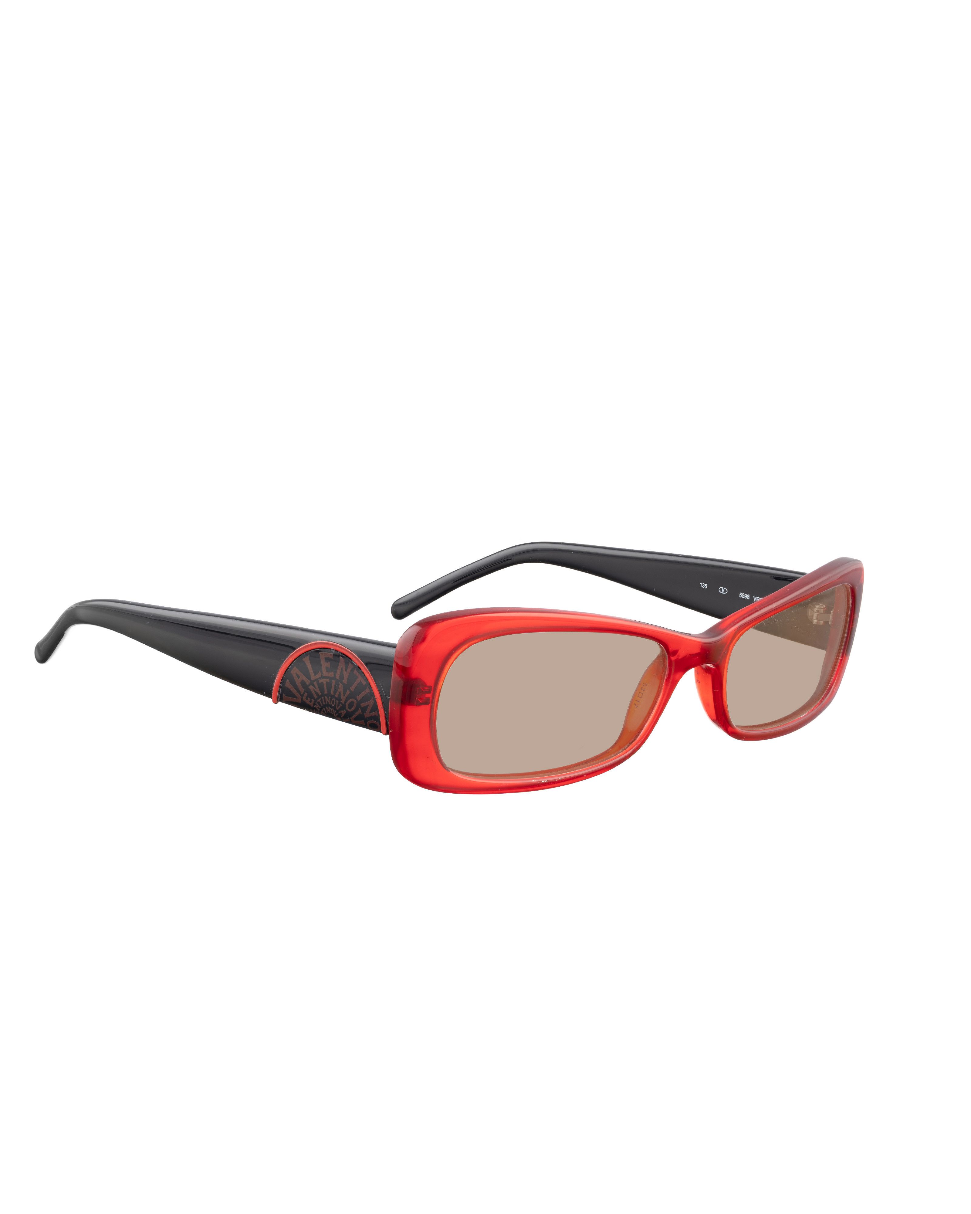 Valentino Valentino 00s Red & Black Cat Eye Sunglasses Size ONE SIZE - 1 Thumbnail