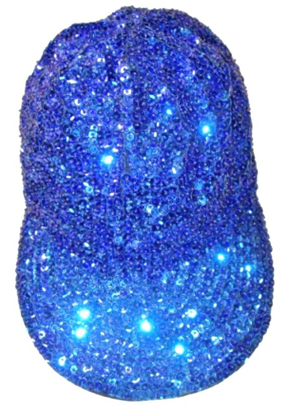 Designer Sequin Baseball Cap Royal Blue Size ONE SIZE - 1 Preview