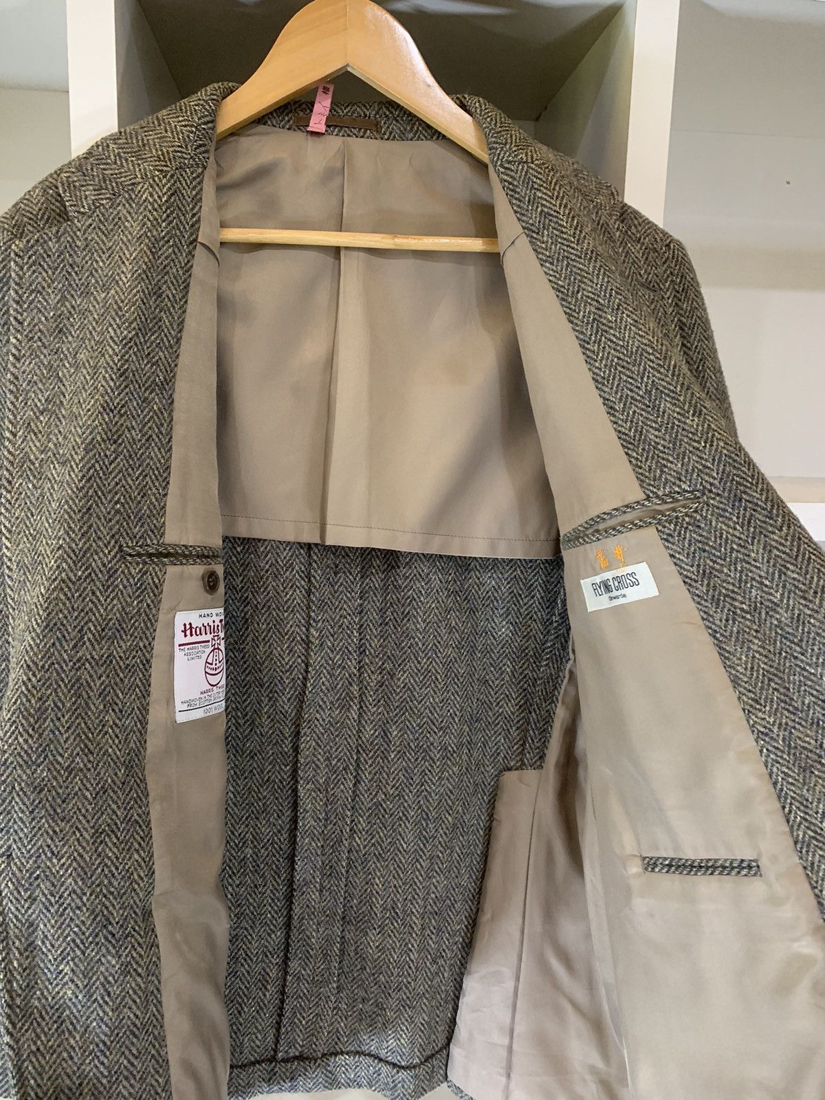 Harris Tweed Vintage Flying Cross x harris tweed wool jacket Size 42L - 13 Thumbnail