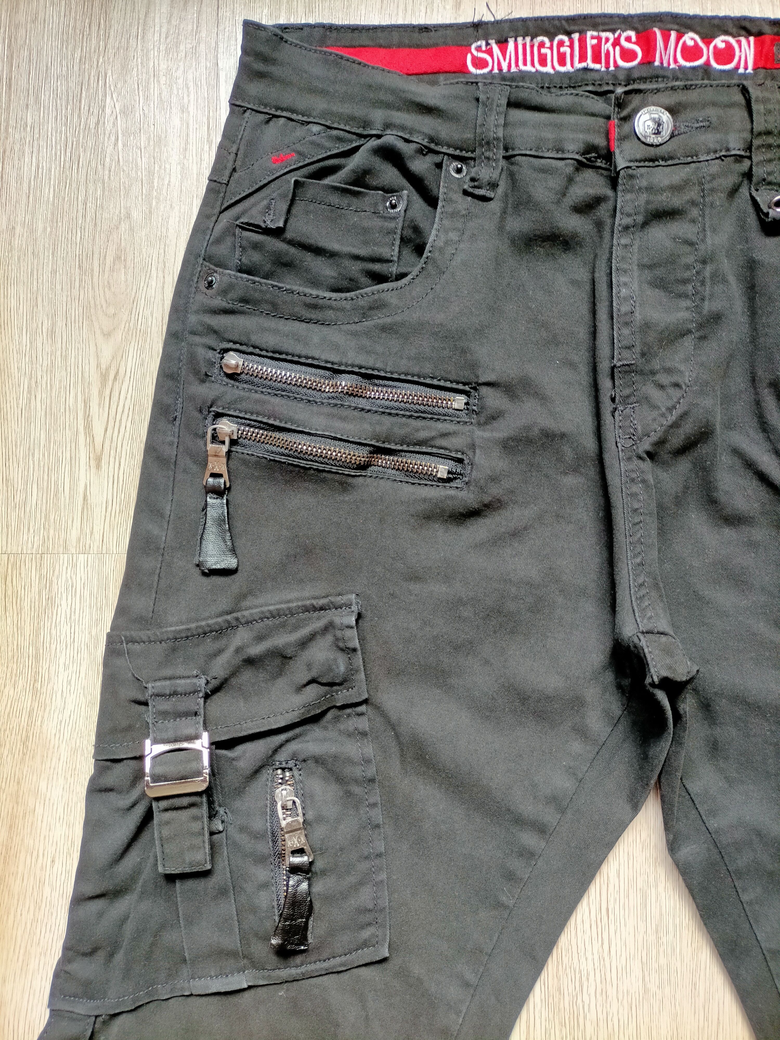 If Six Was Nine × Japanese Brand Smugglers Moon Multipocket zipped Bondage Punk Stretch Cargo Size US 33 - 4 Thumbnail