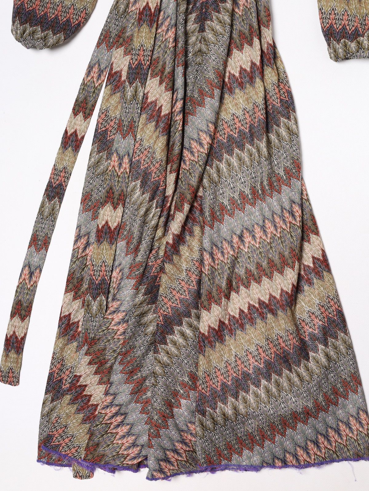 Missoni Missoni Geometric Cotton Viscose Linen Dress Long Printed Size XS / US 0-2 / IT 36-38 - 12 Thumbnail