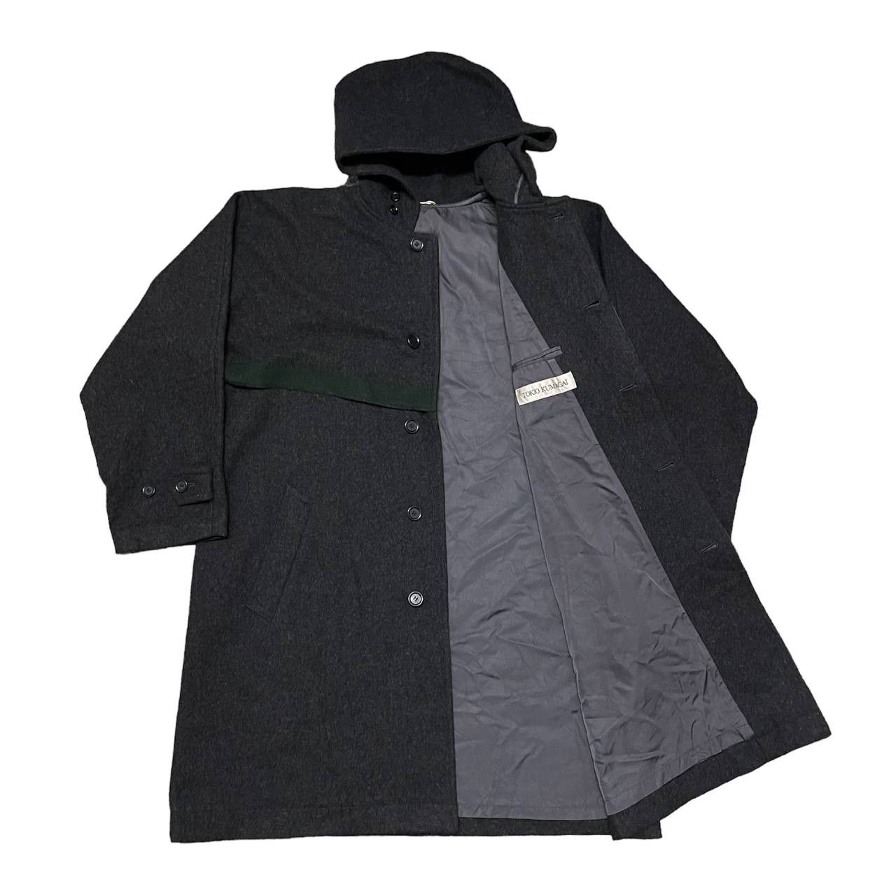 Tokio Kumagai Vintage Tokio Kumagai Wool Kimono Hooded Coat Yohji Yamamoto Size US M / EU 48-50 / 2 - 7 Thumbnail