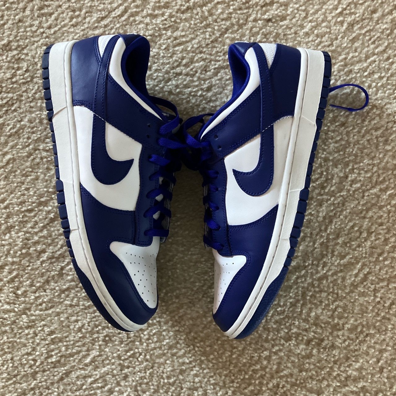 Nike Nike Dunk Low Retro White/Concord/University Red Size US 12 / EU 45 - 1 Thumbnail