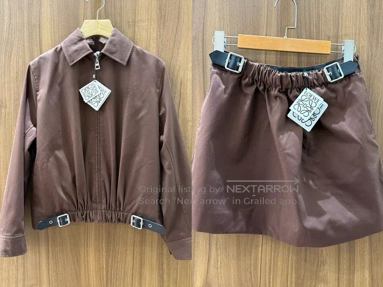 Loewe Loewe 2025 Fall/Winter Belt Jacket + Short Skirt Set Size XXS / US 00 / IT 34 - 1 Thumbnail