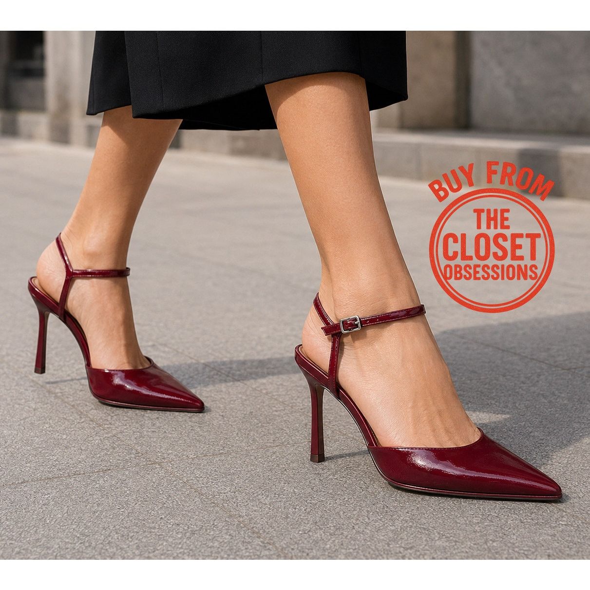 Zara ZARA Cherry Red Slingback Heels Pointed Toe Pumps NWT Size US 10 / IT 40 - 4 Thumbnail