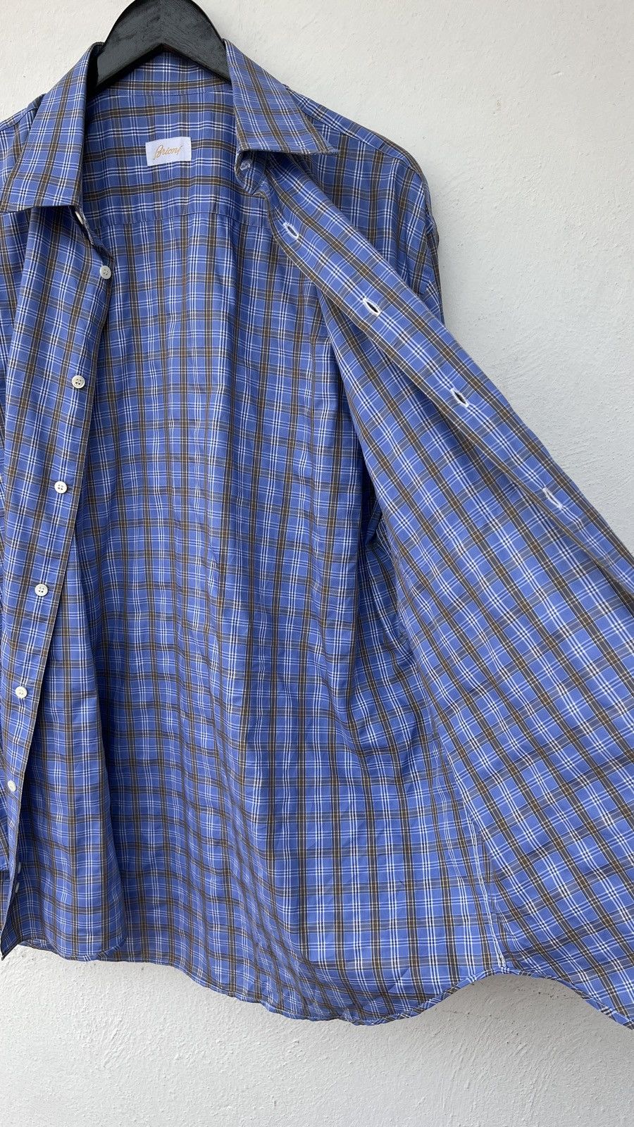 Brioni Brioni new Checked Cotton Shirt L Italy Size US XL / EU 56 / 4 - 6 Thumbnail
