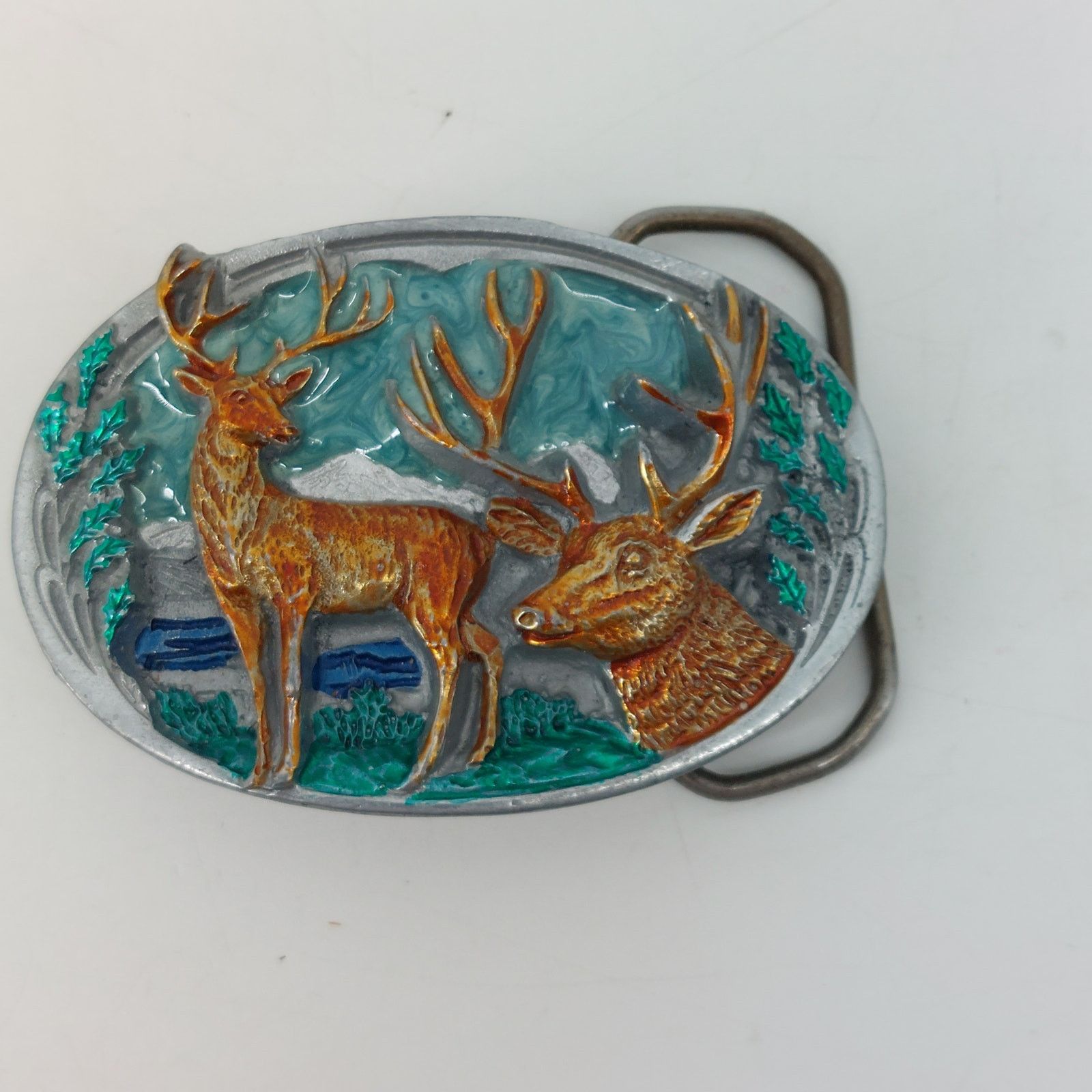 Other Vtg Hunting Dress Belt Buckle Buck Deer Stag Hunter Mountain Size ONE SIZE - 8 Thumbnail