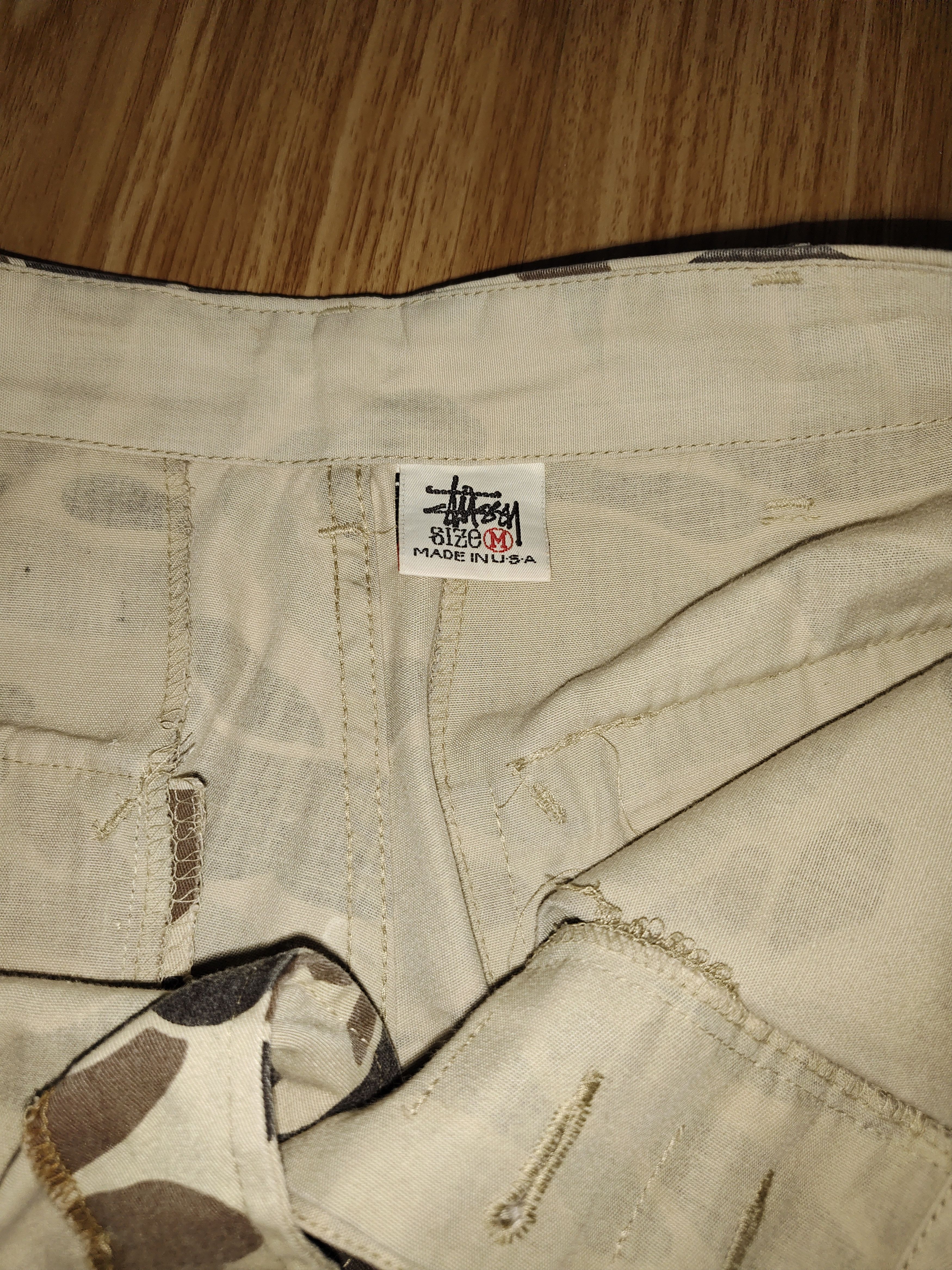 Stussy Vintage mid 90's stussy cargo pants camo Size US 34 / EU 50 - 6 Thumbnail