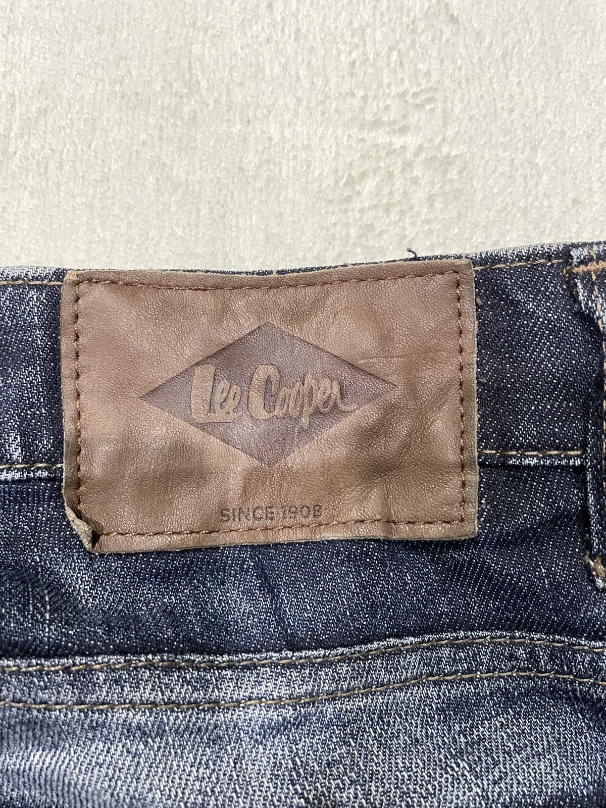 Lee Vintage Lee Cooper Straight Cut Distress Faded Dark Blue Size US 30 / EU 46 - 18 Thumbnail