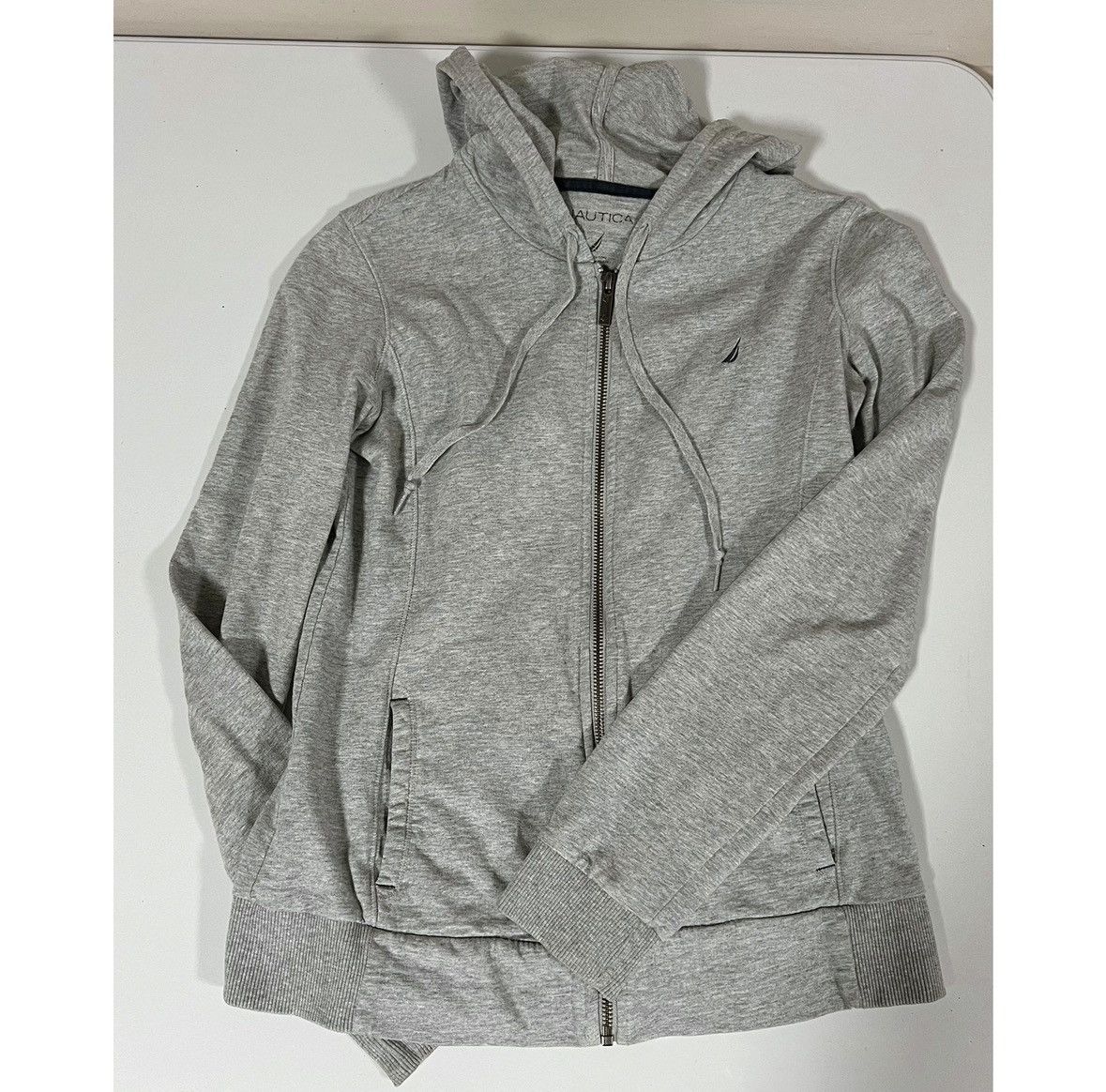 Nautica Nautica Heather Gray Zipper Sweater Sweatshirt Hoodie XS ⚓️ Size XS / US 0-2 / IT 36-38 - 2 Thumbnail