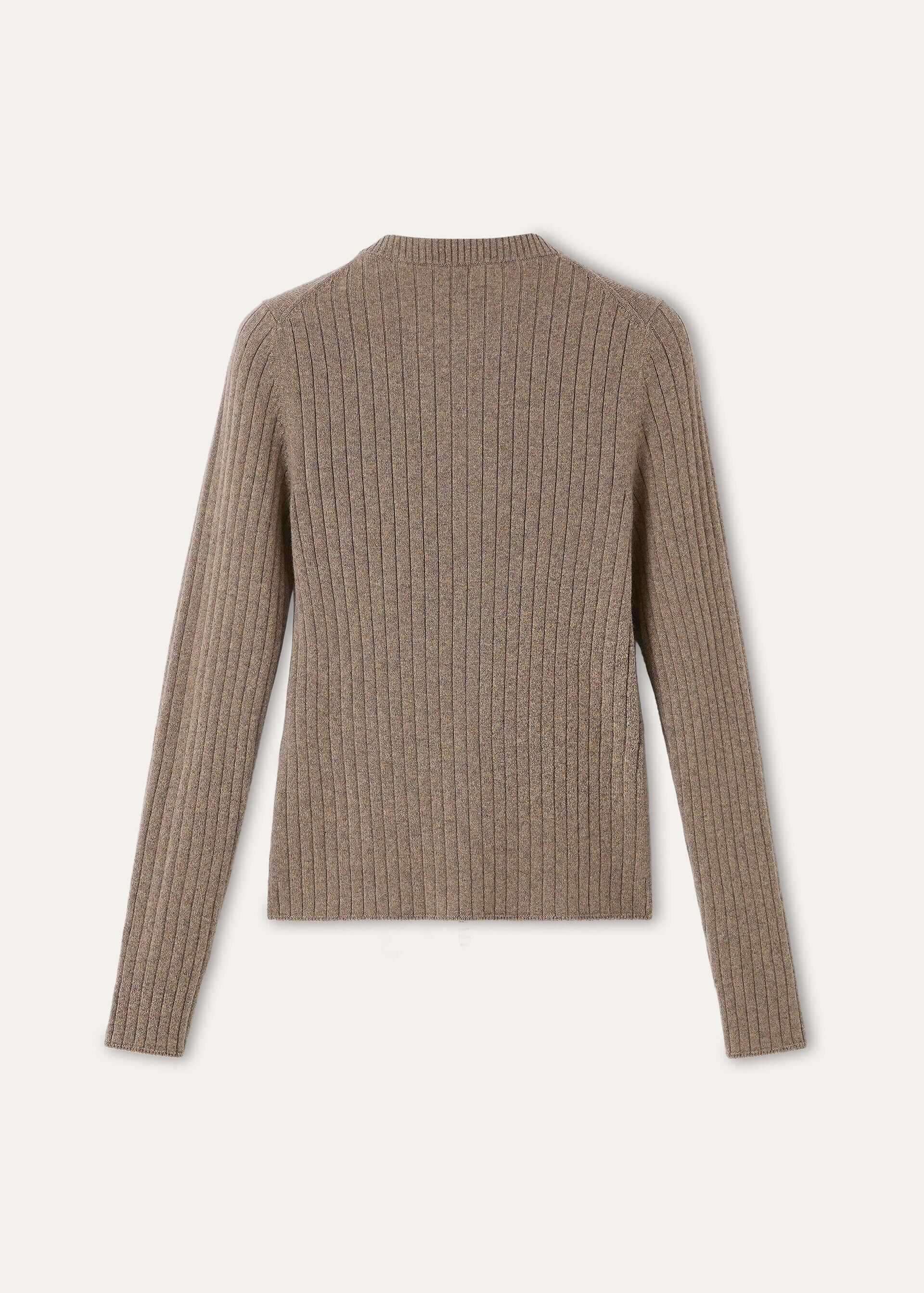 Loro Piana os11x0426 FAP5839 Coste Bomber Sweater Licorice Root Melange Size XS / US 0-2 / IT 36-38 - 6 Thumbnail