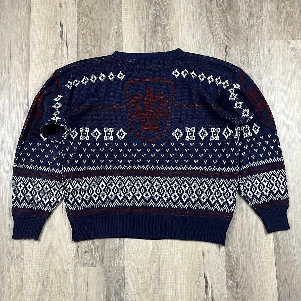 Vintage Pattern Sweater Grandpa Christmas Korea Club International Size US M / EU 48-50 / 2 - 3 Thumbnail
