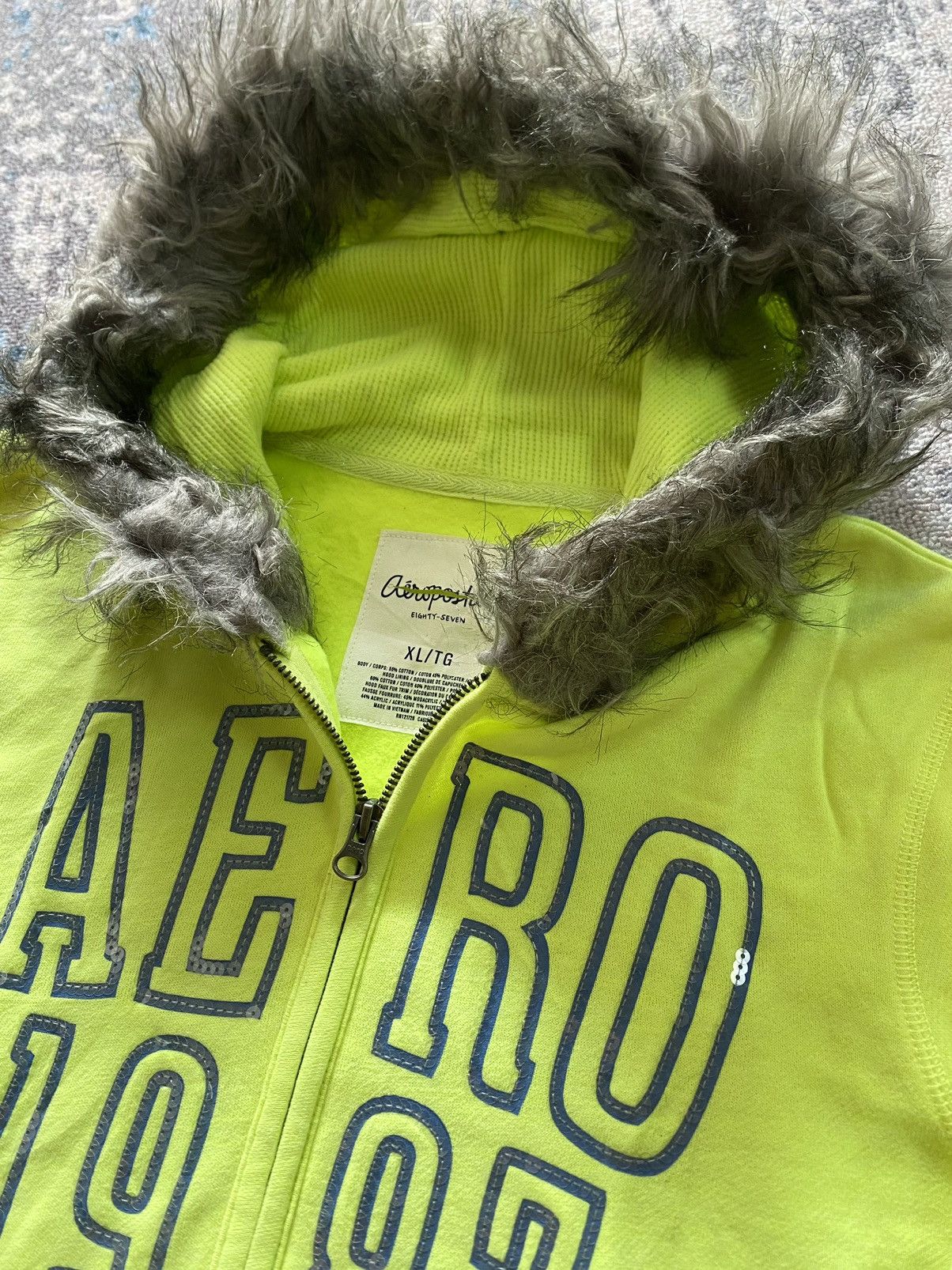 If Six Was Nine × Japanese Brand × Le Grande Bleu (L.G.B.) Aeropostale fur hoodie ifsix lgb style Size US L / EU 52-54 / 3 - 3 Thumbnail