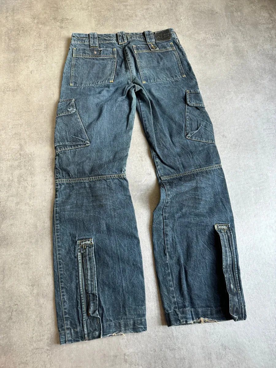 Armani × Designer × Vintage AW2005 Armani Avant-Gardist Blue Cargo Denim Jeans Size US 30 / EU 46 - 3 Thumbnail